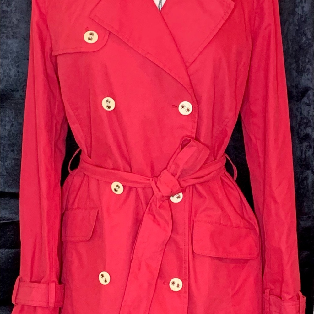 SEXY Red Double Breasted Trench Coat (Shoes & Jewelry NOT INCLUDED) ❤️